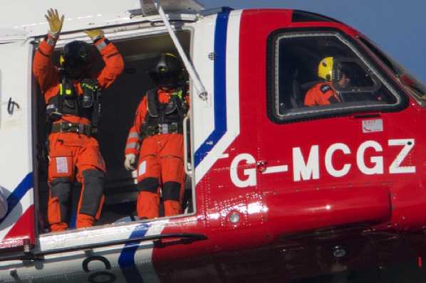 09 August 2018 - 18-25-57.jpg
Coastguard helicopter G-MCGZ had dropped a crewman aboard a fishing boat KCJ Rose joining two Dartmouth Lifeboat crew already aboard to assist an injured fisherman.
#CoastguardHelicopterGMCGZ #DartRNLIRescue